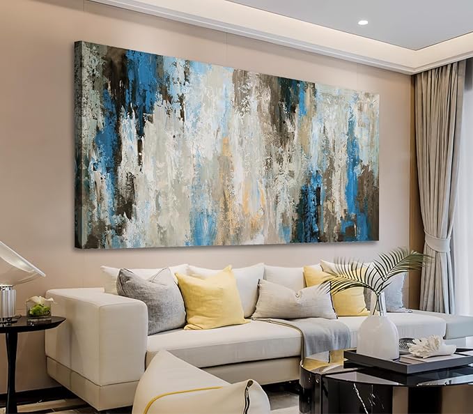 Abstract Wall Art Living Room Wall Decor Retro Abstract Canvas Prints Vintage Canvas Artwork Rustic Contemporary Wall Art Bedroom Home Office Kitchen Wall Decor Framed Ready to Hang 24" x 48"