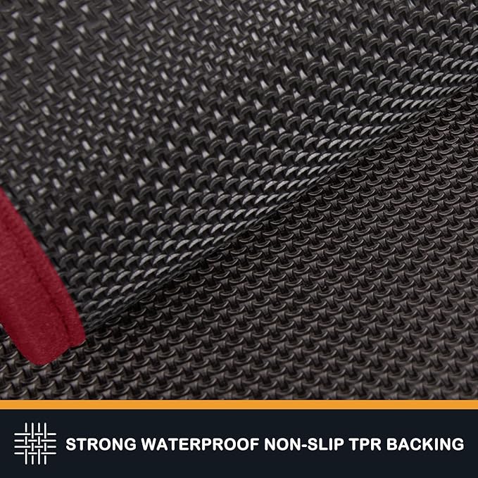 PURRUGS Dirt Trapping Door Mat 20" x 31.5", Non-Slip Machine Washable Entry Rug, Shoe Scraper, Dog Doormat, Super Absorbent Welcome Mat for Front & Back Door, Muddy Shoes & Paws, Burgundy Red