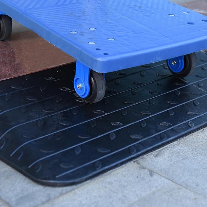 OrangeStar Rubber Threshold Ramp for Doorways, 3" Rise Non-Slip Wheelchair Ramp, 33000lbs Load Capacity, Rubber Curb Ramp for Wheelchair, Scooter