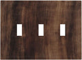 Decorative Switch Plate Covers Rustic Farmhouse Brown Wood Barn Door 3 Gang Light Switch Cover Plate Triple Toggle Wall Plate Light Switch Covers for Bathroom Decor