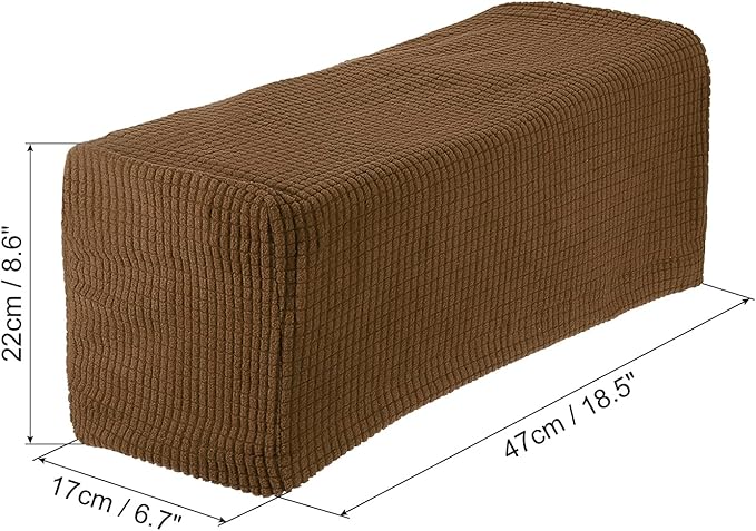 uxcell 2pcs Stretch Armrest Covers for Chairs/Sofas, Couch Arm Covers with Twist Pin, Furniture Protector Slipcovers Coffee