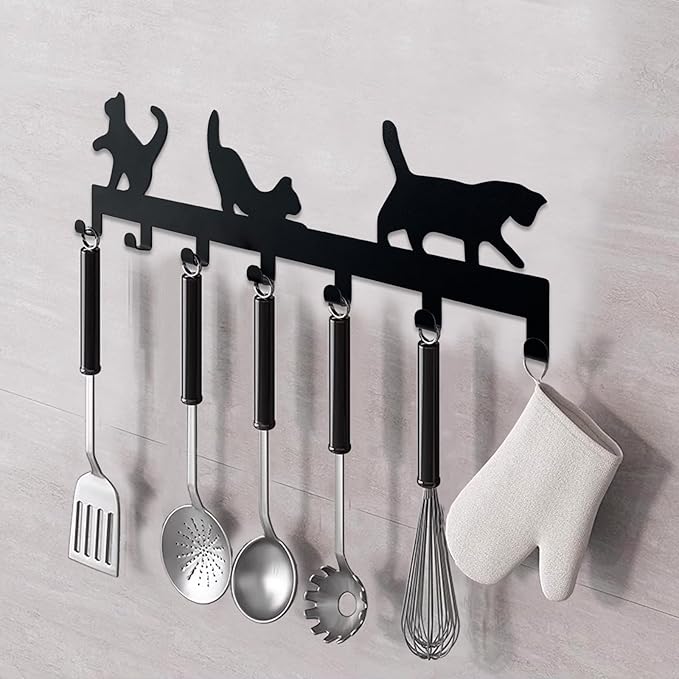 Key Holder for Wall Decorative, Metal Key Holder, Key Organizer for Wall Mount, Hanging Key Rack with 7 Hooks, Key Hooks for Hallway Entryway Office Kitchen Farmhouse