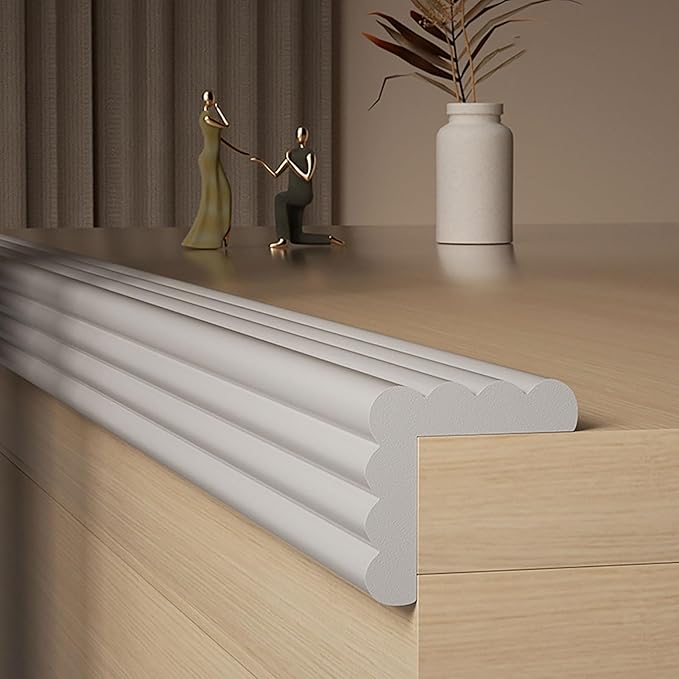 Edge Corner Protector, W-Shaped Sharp Edge Safety Corner Edge Foam Padding, Edge Guards Bumpers, Proofing Furniture Edge Protector for Table Edges & Sharp Corners(Gray,2 Pack)