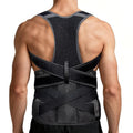 Upgraded Posture Corrector for Women & Men, Back Brace for Upper/Lower Back Pain, Herniated Disc, Sciatica，Adjustable Support & Bionic Panel 2XL (42"-46")