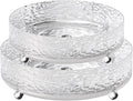 2 Pcs Lazy Susan Organizer, 9in &11in Elegant Lazy Susan Turntable Organizer, Modern Rotating Storage Organizer for Kitchen, Bathroom, Vanity, Countertop