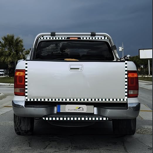 Black White Reflective Tape Outdoor Waterproof 1 inch X 66 feet, High Visibility Hazard Conspicuity Safety Industrial Marking Tape