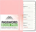 PRODUCTIVITY STORE Best Password Book With Alphabetical Tabs | Small Password Book, Organizer & Notebook | Password Keeper To Keep Website Logins & Passwords Safe | Black | Small 4x5.5