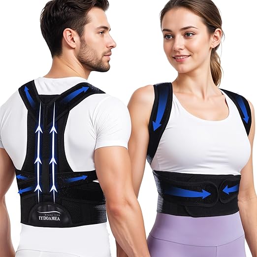 IYDoaMea Posture Corrector for Women and Men ( Order A Size Up ) Upgraded Back Brace Support, Adjustable Shoulder Straightener for Improving Back Posture, Relief for Upper and Lower Back, Lumbar, Neck, Shoulder Pain (XL(39.3~45.2))