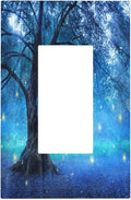 Outlet Covers Fantasy Fairy Tree In Mystic Forest 1 Gang Wall Plate Single Rocker Light Switch Cover Decorative GFCI Receptacle Cover Electrical Switchplate for Bathroom Bedroom Decor