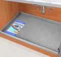 SIKADEER 19" x 19" Under Sink Mat Waterproof, Silicone Mat Kitchen Drawer Shelf and Cabinet Liner, Sink Protector for Kitchen Organizers and Storage, Boot Tray Pet Food Mats