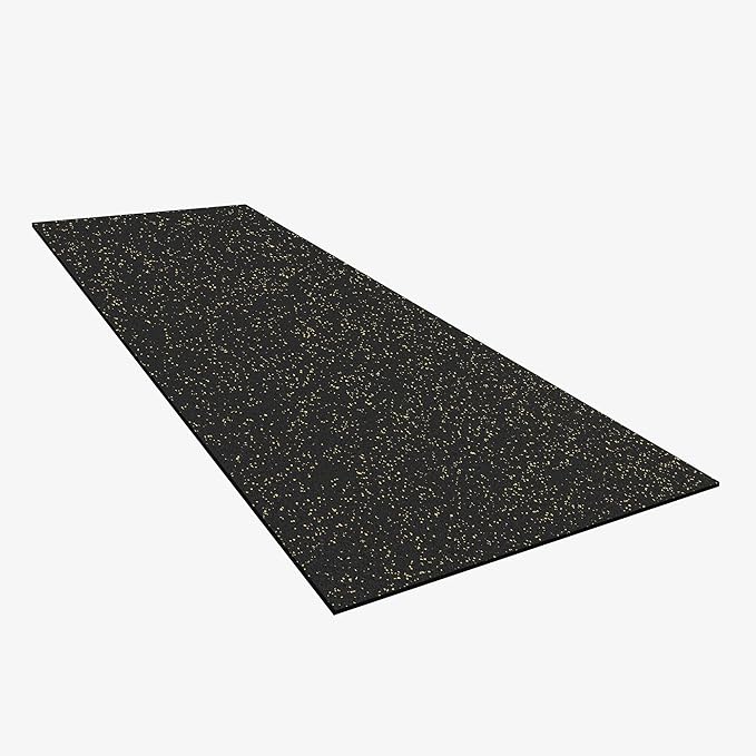 IncStores 3/8 Inch Thick Heavy Duty Rubber Flooring Roll | Flexible Recycled Rubber Roll Flooring for a Stronger and Safer Basement, Home Gym, Shed, or Trailer | 4ft x 10ft
