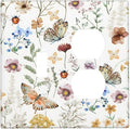 Boho Multicolor Flower Butterfly Insect Floral Wallplates 1 Toggle 1 Duplex Switch Plate Electrical GFCI Faceplate Decorative Light Switch Covers for Bedroom Living Room Decor