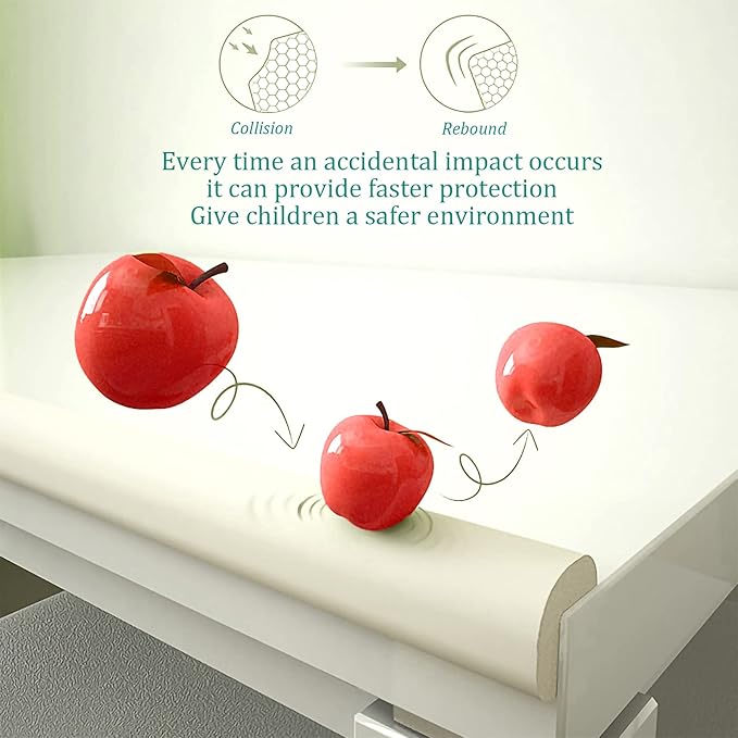 Furniture Corner & Edge Safety Bumpers,Baby Proofing Edge Guards,Kids Children and Baby Safety Foam Protector Products,Suitable for Coffee Table Desk (Grey(4 Corner&6.5 ft Safety Bumpers))
