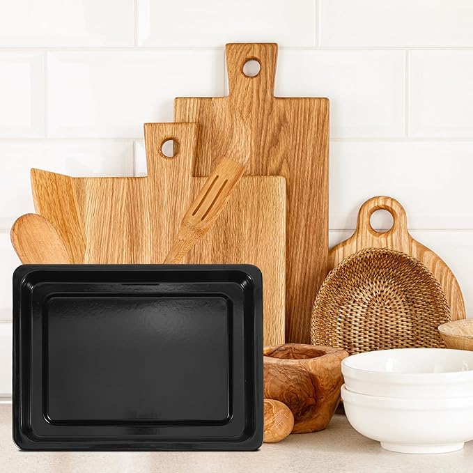 1 Set Baking Pan and Oven Tray Extractor - Air Fryer Convection Toaster Tray Handle Oven Rack Pull Tool Grills Clip - Black