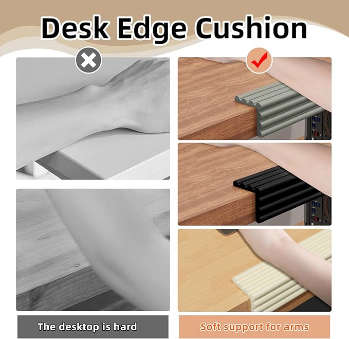 Baby Corner Guards 13.12 FT-Ultra Soft Sponge Edge & Corner Protectors,Desk Edge Cushion,for Furniture,Table,Fireplace - Safety Bumper with Strong Adhesive Tape,Grey,3.15 Inch Wide