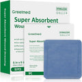 Super Absorbent Wound Dressing Pads Size 6"x 6" 10 Individual Pack Soft Highly Absorbent Dressing Non Stick Gauze Pads for Heavily Exuding Wound Care Reduce Leakage and Skin Maceration