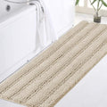 Turquoize Luxury Bath Runner, Fog Bathroom Rug 47 x 17 Inches Mat, Soft Plush Anti-Slip Shower Rugs, Microfiber Shaggy Mat Machine Washable Bath Rug for Bathroom, Fog
