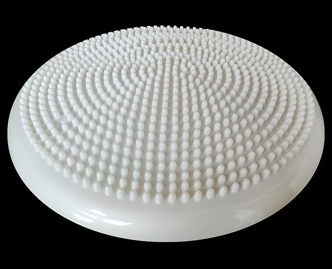 AppleRound Inflated Wobble Cushion with Hand Pump, Air Stability Board (Extra Thick), Core Balance Disc for Adults, Sensory Wiggle Seat for Kids, Flexible Seating for All Age, 13.5in / 34cm Diameter