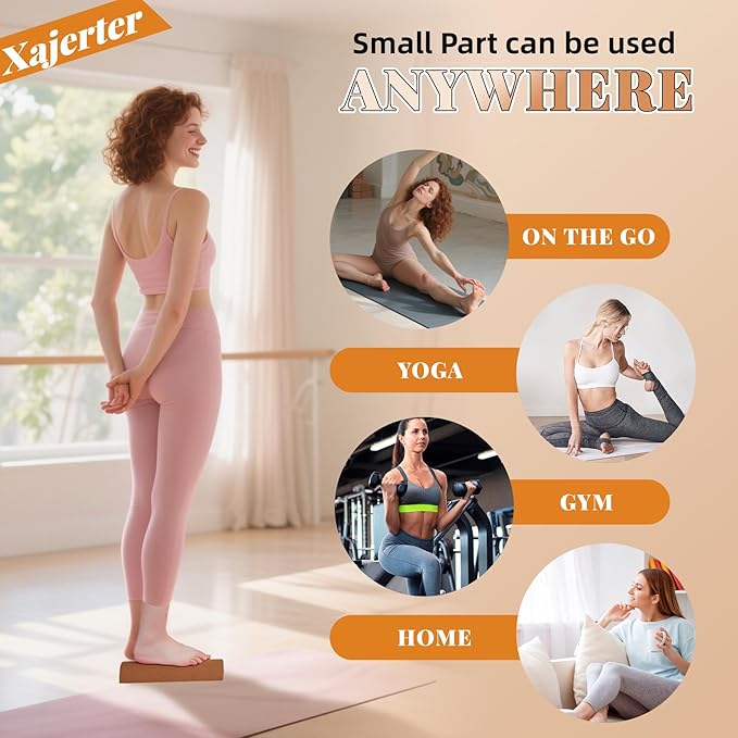 Cork Balance Board 4-in-1 Foot Strengthener, Premium Natural Cork, Plantar Fasciitis Foot Pain Relief, Foot Balance Trainer