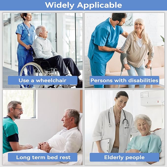 Transfer Belt Transfer Sling for Nursing Patients, Standing & Supports & Transfer Aids for Elderly, Gait Belt for Patient Care, Transfer Belt for Bedridden Patient (Blue)