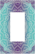 Outlet Covers Ombre Modern Mandala Floral Geometric 1 Gang Wall Plate Single Rocker Light Switch Cover Decorative GFCI Receptacle Cover Electrical Switchplate for Bathroom Bedroom Decor