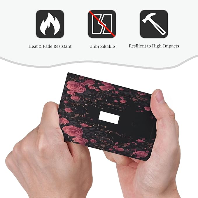 Decorative Light Switch Cover Dark Background Red Rose Leaf 1 Gang Single Toggle Device Electrical Faceplate Switchplates Decorator Outlet Wall Plate for Bedroom living Room Decor