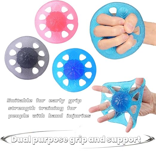 DEEYOTA Finger Exerciser & Hand Strengthener Rehab,Exercise Squeeze Ball for Hands,Hand Strength Trainer for Rehab,Arthritis,Carpal Tunnel(2 Pcs)