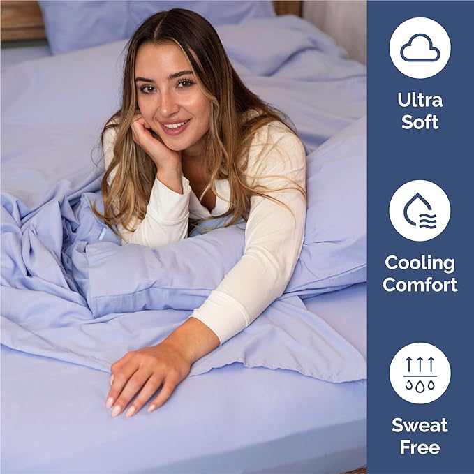 Twin 4 Piece Sheet Set - Cooling & Breathable Bed Sheets - Hotel Luxury Bed Sheets for Women, Men, Kids & Teens - Comfy Bedding w/Deep Pockets & Easy Fit - Soft & Wrinkle Free - Twin Lavender Sheets
