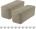 uxcell 2pcs Stretch Armrest Covers for Chairs/Sofas, Couch Arm Covers with Twist Pin, Furniture Protector Slipcovers Olive Green