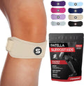 Sleeve Stars Swedish Brand Patellar Tendon Support Strap for Women & Men Effective Osgood Schlatter Knee Brace Youth & Kids Knee Brace with 3 Adjustable Length fits 7"-15" (Single/Beige/Kids)