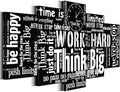 Biufo Inspirational Quotes Wall Art Canvas Print Black White Motivational Words Picture for Living Room Bedroom Office Decor (Small)