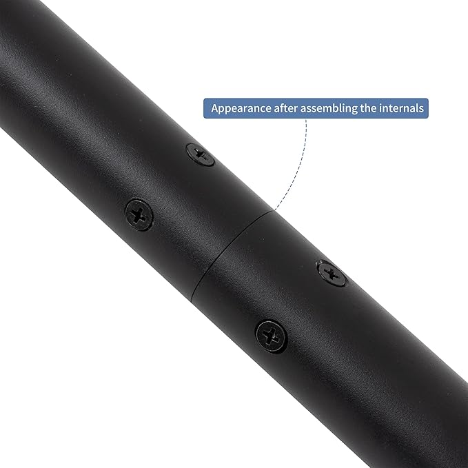 Handrails for Indoor Stairs,Deck,Slope,Modern Aluminum Handrail Set, Wall Mounted, with Zink-Alloy Brackets Aluminium Railing System,Rust Free. (Matte Black, 12 FT)