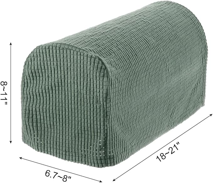 uxcell Stretch Armrest Covers Armchair Anti-Slip for Chairs Sofas Couch Arm Covers Recliner Sofa Matcha Green 4 Pcs