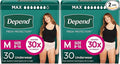 Depend Incontinence Underwear for Women, Medium, 60 Count | Maximum Protection | Blush | Disposable