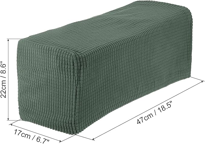 uxcell 2pcs Stretch Armrest Covers for Chairs/Sofas, Couch Arm Covers with Twist Pin, Furniture Protector Slipcovers Green