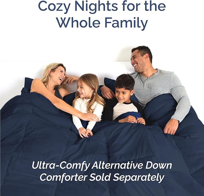 Twin XL 4 Piece Sheet Set - Cooling & Breathable Bed Sheets - Hotel Luxury Bed Sheets for Women, Men, Kids & Teens - Bedding w/Deep Pockets & Easy Fit - Soft & Wrinkle Free - Twin XL Navy Blue Sheets