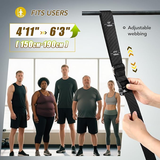 Pull Up Assistance Bands with Foot Support Pedal - 320LBS /400LBS Heavy Duty Resistance Bands Adjustable Weight/Height with 80Lbs Bands&Measured Strap for Strength Training Home Gym
