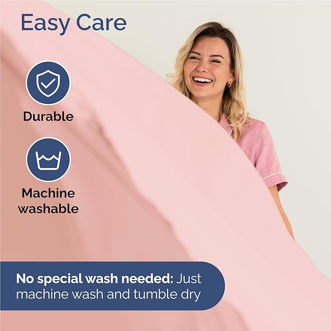 Twin XL 4 Piece Sheet Set - Cooling & Breathable Bed Sheets - Hotel Luxury Bed Sheets for Women, Men, Kids & Teens - Bedding w/Deep Pockets & Easy Fit - Soft & Wrinkle Free - Twin XL Baby Pink Sheets