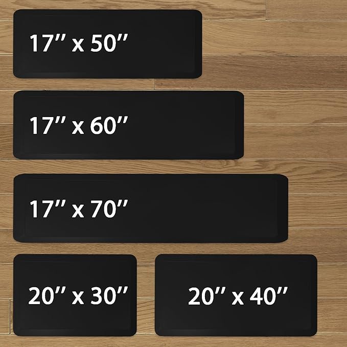 1" Extra Thick Anti Fatigue Floor Mat 30" L x 20" W,Kitchen Mat, Standing Desk Mat,140D Advanced PU Foam Ergonomic Comfort at Home, Office, Garage, Sink (Orange)