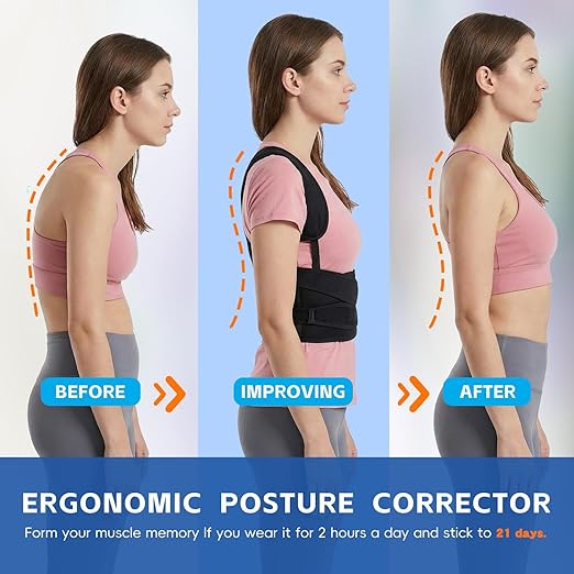 Back Brace Posture Corrector for Women and Men, Upgraded Breathable Full Back Support, Comfortable Shoulder Straightener, Pain Relief for Upper/Lower Back, Support for Scoliosis, Hunchback, Thoracic Spine, (XX-Large)