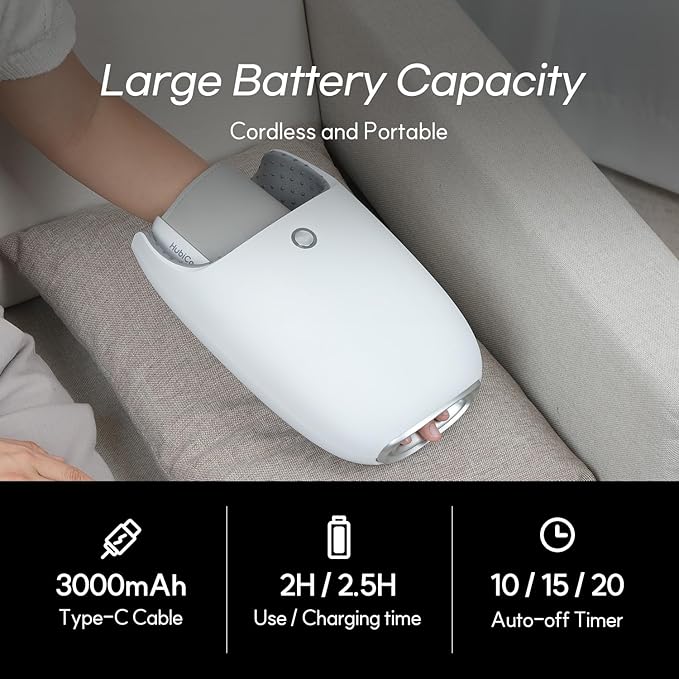 HuBDIC Hubicare Hand Massager with Heat and Fan Cooling, FSA Strong Compression, Roller Kneading and Wrist Coverage for Arthritis and Carpal Tunnel Relief Self Care Gift for Women Men