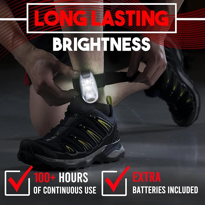 4 Pack LED Safety Light, Clip on Reflective Gear Lights for Walking at Night, Running, Jogging, High Visibility Strobe Light Accessories for Runners, Kids, Hiking, Kayak, Cycling, Camping, Boat