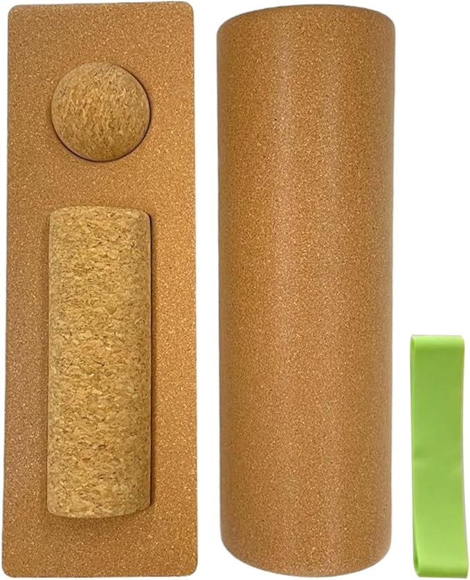 Foot Stability Board, Cork Exercise Trainer Kit, Feet Balance Training Board, for Seniors, Dancers, Athletes, Sports Lovers, Cyclists, Yoga, Home, Gym, Fitness