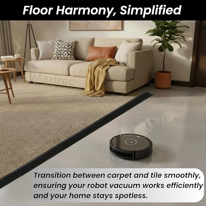 1/2" to 3/5" Height Threshold Ramp - Rubber Threshold, Floor Transition Strip, Wheelchair Ramp, Door Strip, Carpet to Tile Strip (Tawny Browm, 80 inches)