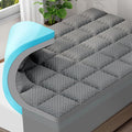 OLANLY Dual-Layer 4 Inch Full Size Memory Foam Mattress Topper for Back Pain, 2 Inch Cooling Pillow Top Mattress Pad Cover and 2 Inch Gel Memory Foam Topper, Deep Elastic Pocket, Grey