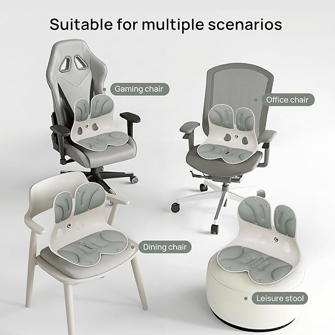 CabSupport Lumbar Support for Office Chair M5 – Ergonomic Support Seat for Posture Correction and Lower Back Pain Relief – Portable, Washable Pads for Office, Home, Car & Floor Sitting
