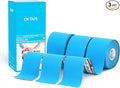 OK TAPE Regular Kinesiology Tape (3 Pack), Original Cotton Athletic Tape for Support Muscle Joint Knee, Sports Waterproof Tape Uncut Strips Latex Free, Hypoallergenic, 2in×16.4ft - Light Blue