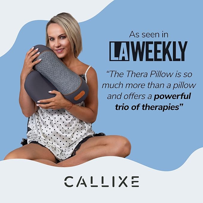 Original TheraPillow – 3-in-1 Neck Massager Pillow with Heat & Gentle Traction | Relaxing Neck & Shoulder Support with Vibration Massage, Wireless Design & USB-C Charging