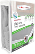 Guardmax Jersey Knitted Queen Zippered Mattress Encasement - Waterproof & Bed Bug Proof Mattress Protector - Comfortable, Soft, and Noiseless Zippered Bedding - Dust Mite Proof (60 x 80 x 12)