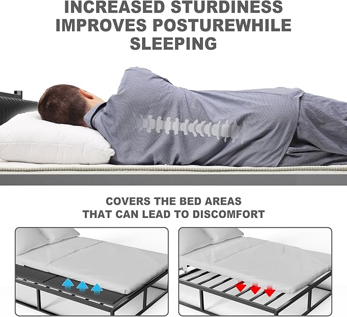 Imperius Folding Spring Box, 10MM, Bed Support Flat Noodles, Queen Size 60x80'' ﻿Light and Thin, Breathable, Noise Minimizing,Moisture Resistant Bunkieboards